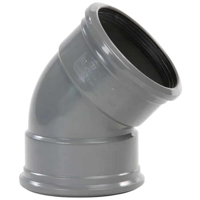 PVC BOCHT ø200 45° M/M